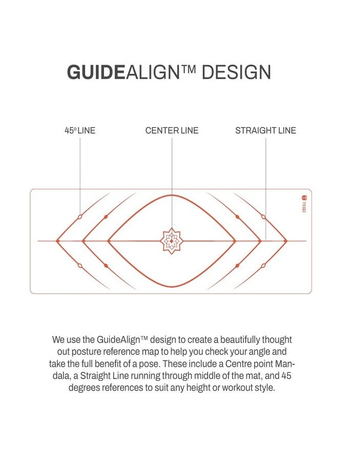 تيجو بساط يوغا TEGO Stance مع دليل GuideAlign لمحاذاة الوضعية (أسود وبرتقالي بدون حقيبة) | تصميم قابل للعكس مع سطح مزدوج الملمس مانع للانزلاق | سمك 5 مم | مضاد للميكروبات، مانع للانزلاق، مقاوم للتعرق | 6 أقدام × 2 قدم | بساط يوغا ولياقة بدنية | بساط مناسب للتمارين الرياضية مع الأحذية - Image 5