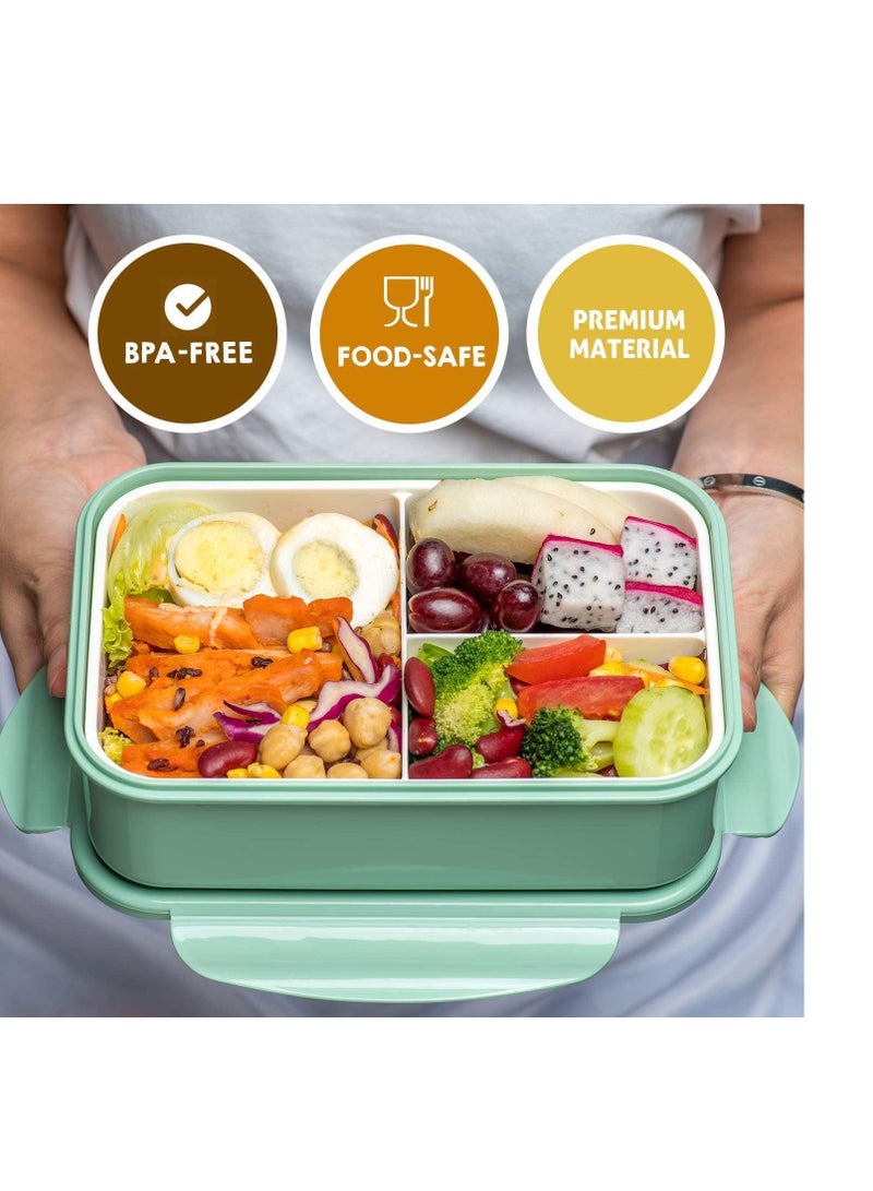 Y&D Bento Boxes for Adults 1400 ML Lunch Box For Kids Childrens With Spoon Fork Durable, Leak Proof OntheGo Meal, BPA Free and Food Safe Materials - Image 2