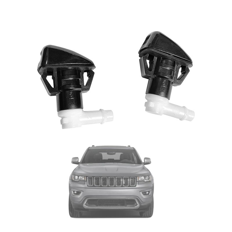 AMFRNE 68260443AA Premium Wiper Washer Nozzles Fit for 20112023 Jeep Grand Cherokee WK2 WL Windshield Washer Fluid Jet Nozzle Easy to Install 2 Pack Ref 55372143AB Grand Cherokee Washer Accessories - Image 2