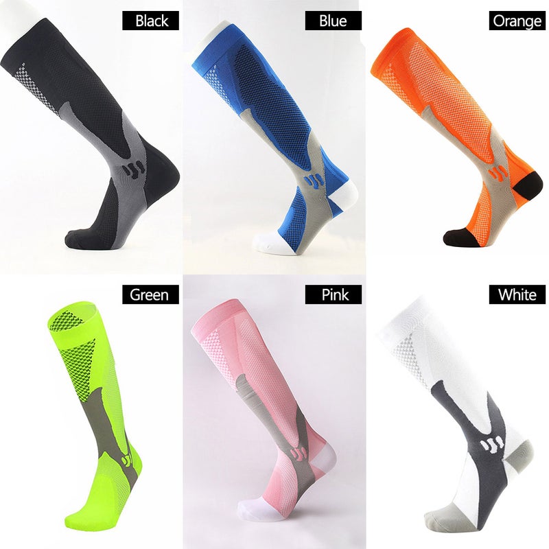 Compression Socks Nursing Performance Socks Sport Socks for Men Women Cycling Running Football 3 Pairs Pack - Image 4