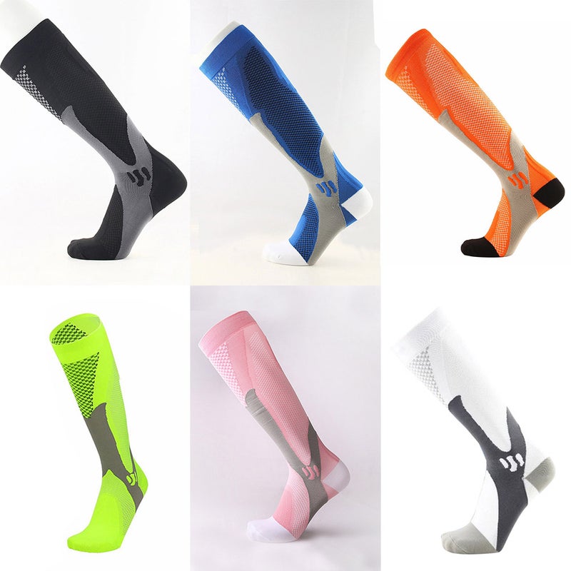 Compression Socks Nursing Performance Socks Sport Socks for Men Women Cycling Running Football 3 Pairs Pack - Image 2