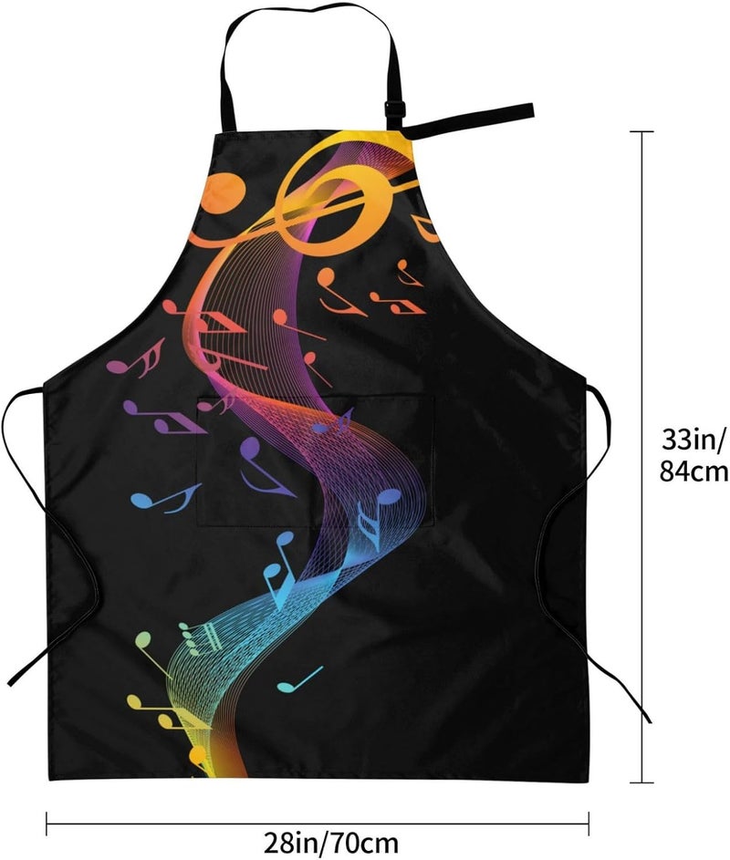 Wisedeal Sun Moon and Star Waterproof Bib Apron with 2 Pockets for Men Women Adjustable Kitchen Chef Aprons for Cooking BBQ - Image 3