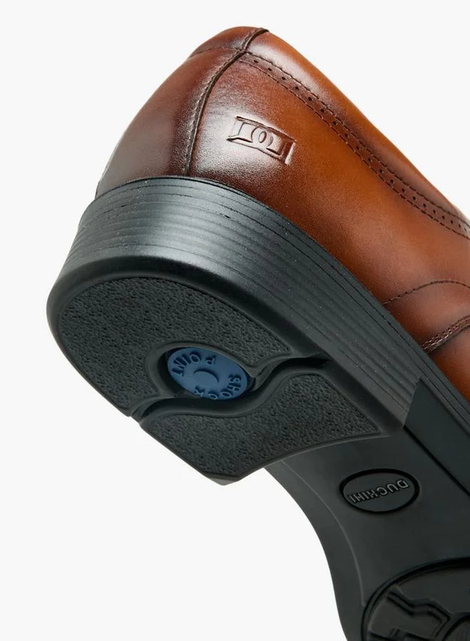 Duchini Brown Men Lace-Up Leather Derby Shoes for Men | Best Price UAE