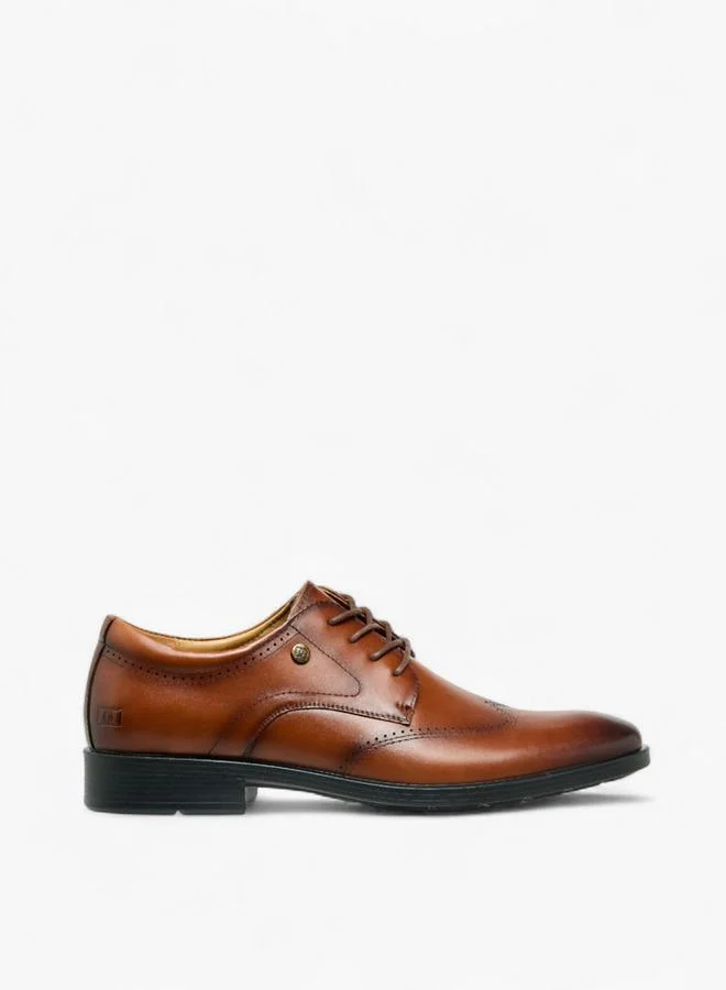 Duchini Brown Men Lace-Up Leather Derby Shoes for Men | Best Price UAE