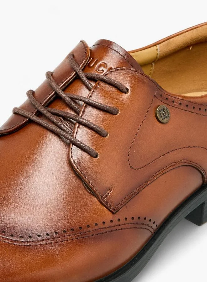 Duchini Brown Men Lace-Up Leather Derby Shoes for Men | Best Price UAE