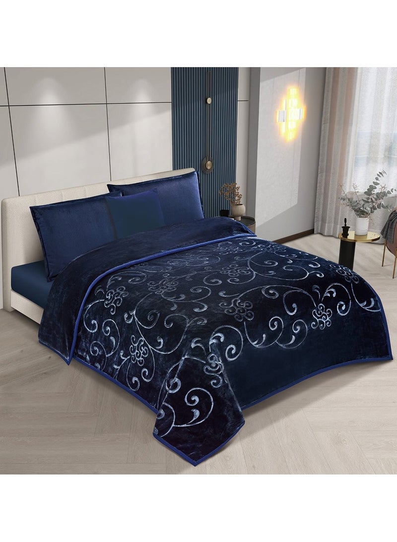 ART Single-size blanket, two sides: one embossed, one plain, with an ultra-soft texture. Size: 160*220cm - Image 1