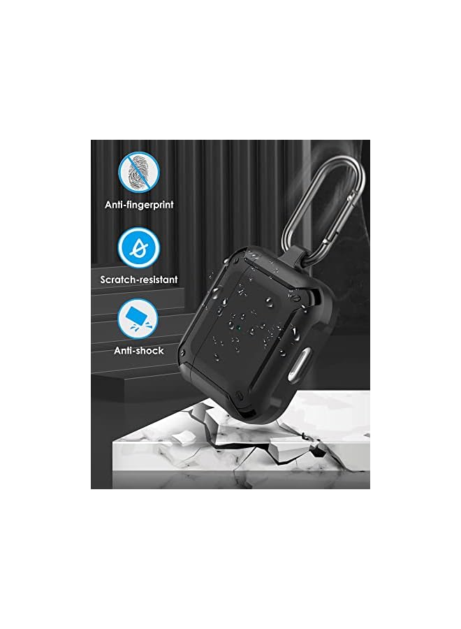 Procases Air Pods 3 Case Cover 2021 Shockproof Scratch Resistant Tpu Carrying Case Skin With Keychain For Air Pods 3Rd Generation Charging Case 2021 Black - Image 4