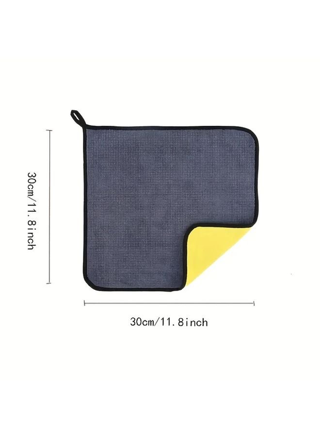 5 Pack Microfiber Car Cleaning Cloths High Absorbency Lint Free Towels - Image 3