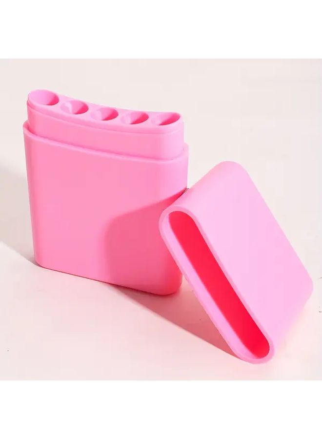Black 4 Holes Cone Holder Case With Lighter Slot Lightweight Durable Metal Storage Box For Cones Secure Lid Travel Storage Solution - Image 4