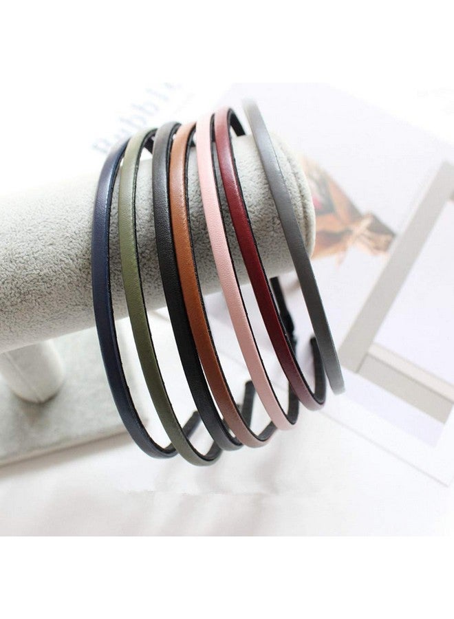 kydely Ydely Cute Solid Simple Leather Covered Party Headband Hair Bows Hair Loop Clasp Glitter Hairbands For Women And Girls - Image 1