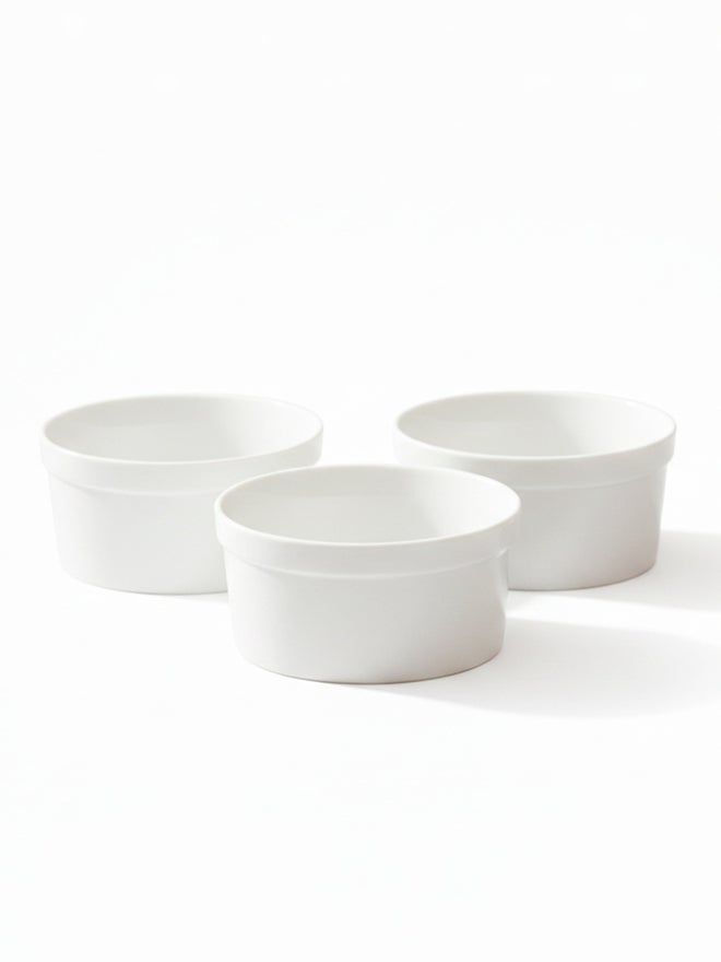 Shallow 3-Piece Porcelain Bowl Set, 12cm - Image 1