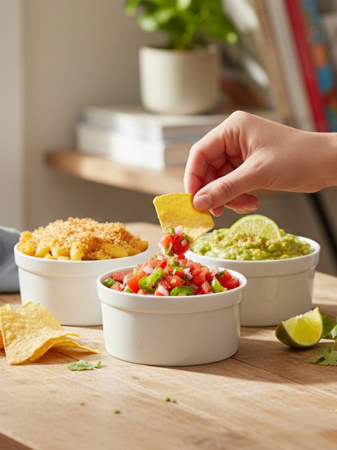 Shallow 3-Piece Porcelain Bowl Set, 12cm - Image 3