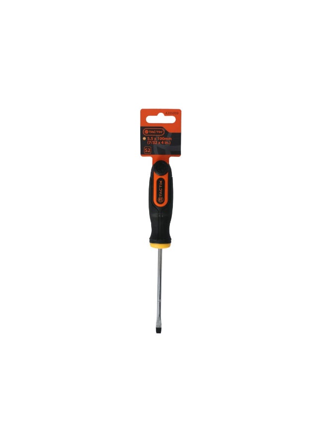 Tactix Flat Screwdriver Multicolour 4.5 x 100mm 205009 - Image 2