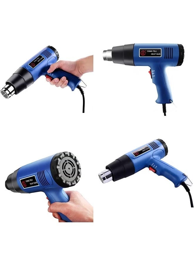 Classic Corded Electric Heat Gun, 1500W Heavy Duty Hot Air Gun, 2 Modes Adjustable For Paint Stripping, Shrink Wrapping, Bbq. Charcoal Heating, Soldering, Tube Bending, Protection. - Image 5