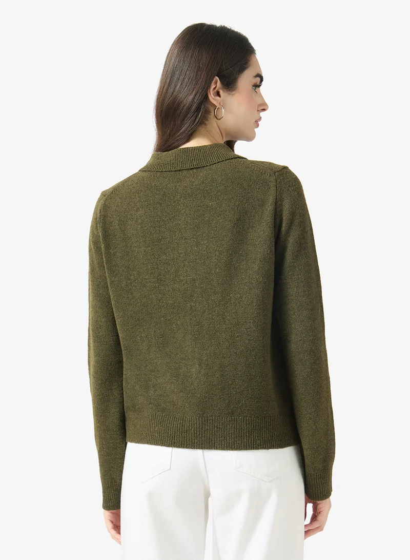 Only Onlalivia Long Sleeve  Polo Sweater