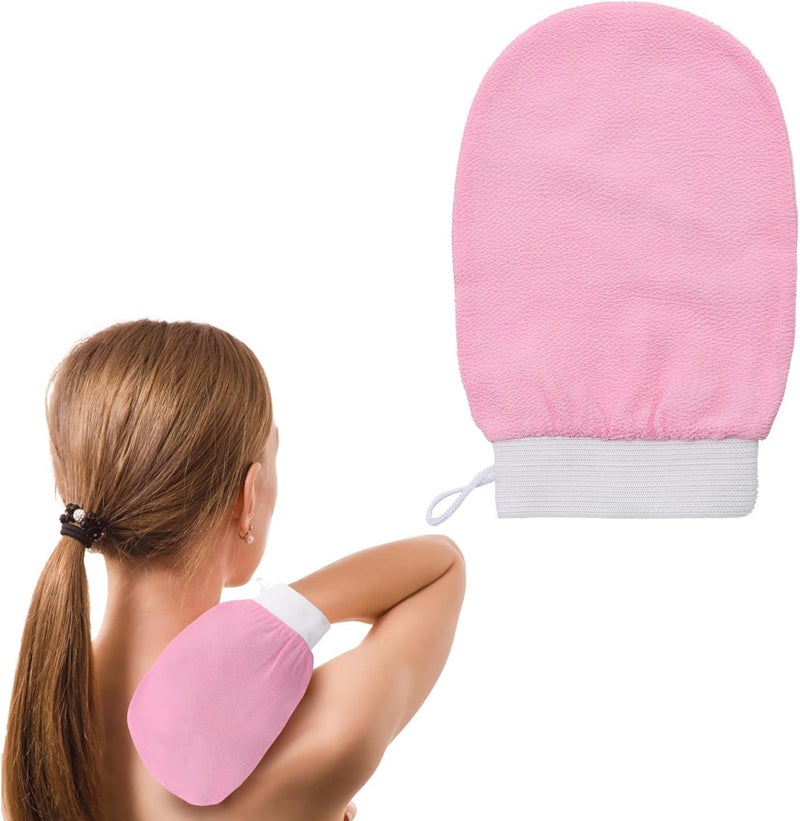 COSLUXE Exfoliating bath Glove For Dead Skin Body  Scrub Glove For Dead Skin Black Gentle on the Skin  Improves Circulation Stimulates  Easy to Use  for Men and Women 1 Multicolour - Image 1