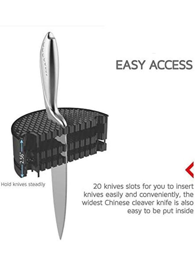 XiuWoo - Stainless Steel Rust Proof Universal Knife Blocks Holders with Slots for Scissors and Sharpening Rod - Image 1