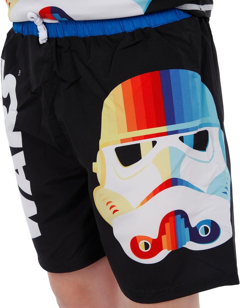 Starwars Boys Swimming Costume | 2 Piece Stormtrooper Swimsuit for Boys | Rash Guard and Swim Shorts - Image 5