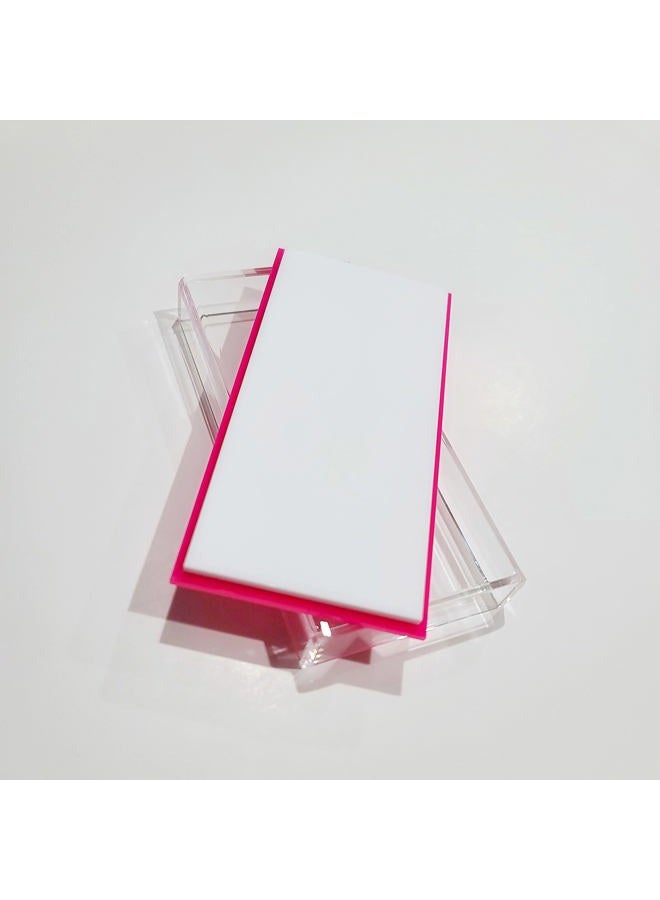Acrylic Lash Tile Storage Box With Cover - Washable and Reusable - Perfect for Classic, Volume, and Mega Volume Lashes - Image 2
