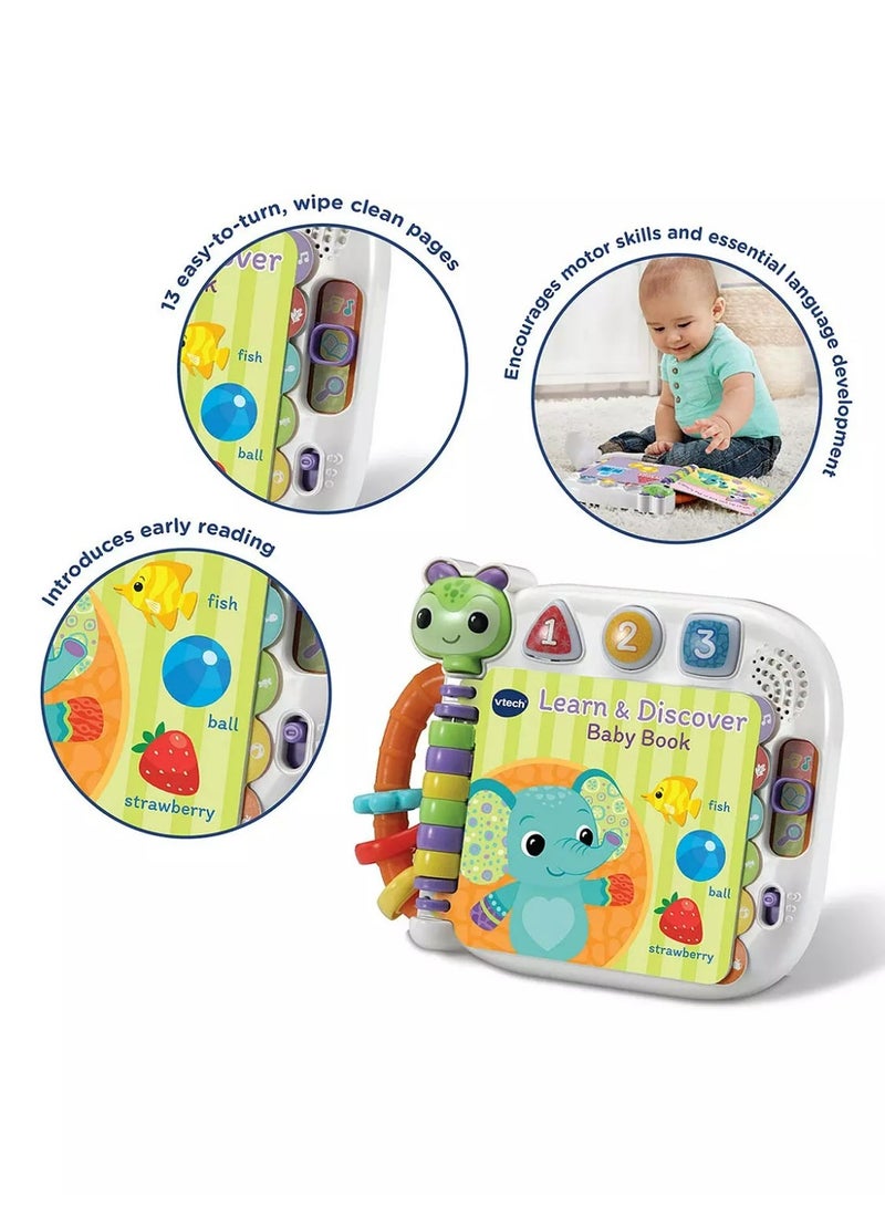 Vtech - Learn & Discovery Baby Book - Multicolour  | Travel Book, easy-to-turn, wipe-clean pages & 3 play modes | suitable ages 6 m + up - Image 2