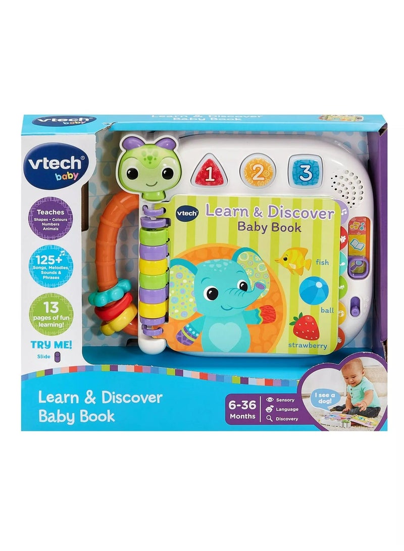 Vtech - Learn & Discovery Baby Book - Multicolour  | Travel Book, easy-to-turn, wipe-clean pages & 3 play modes | suitable ages 6 m + up - Image 5