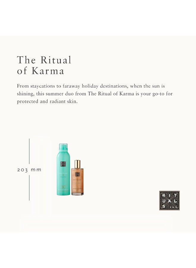 RITUALS Summer Duo Gift Set from The Ritual of Karma - SPF 30 Sun Cream & Body Shimmer Oil - with Summery Holy Lotus & White Tea - Calming & Soothing Properties - Image 2