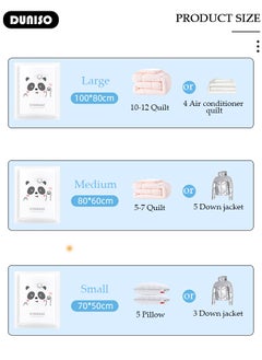 DUNISO ​10 Pack Vacuum Storage Bags (2 Large + 4 Medium + 4Small) Compression Bags Space Saver Bags Vacuum Seal Bags for Packing, Clothes, Comforters, Blankets  - Image 4