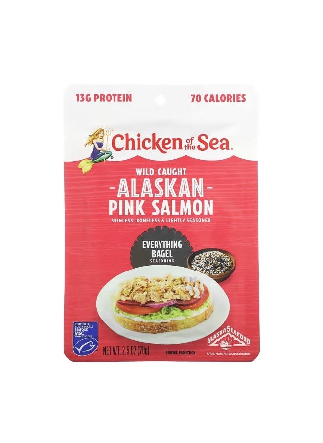 Chicken Of The Sea Wild Caught Alaskan Pink Salmon Everything Bagel Seasoning 2.5 oz 70 g  - Image 1