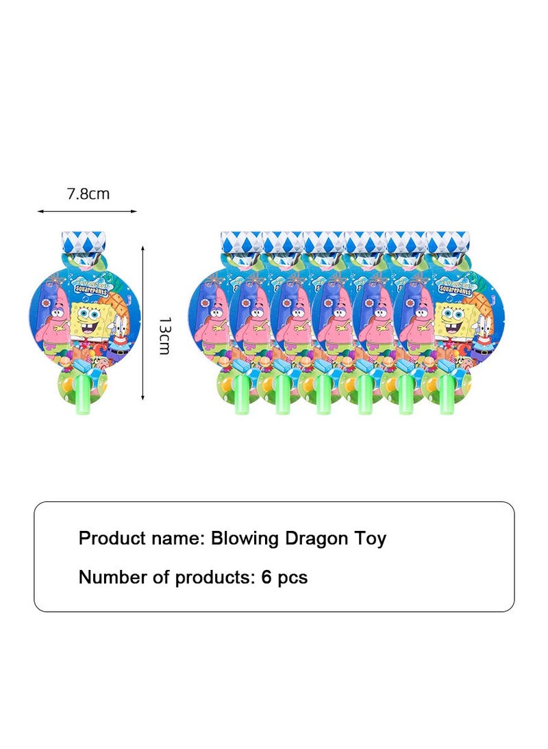 Party Birthday Party Toy Supplies SpongeBob SquarePants Theme Party Balloon Invitation Card Straw Tricorne Cap - Image 2