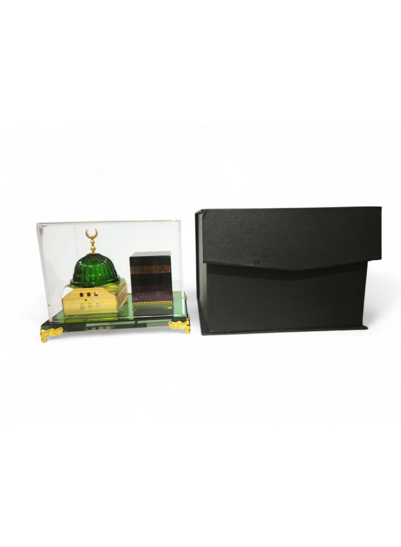 Muslim Radwda Madinah and Kaaba Glass Model for Car Ornament Home or Office Table Decoration - Image 2