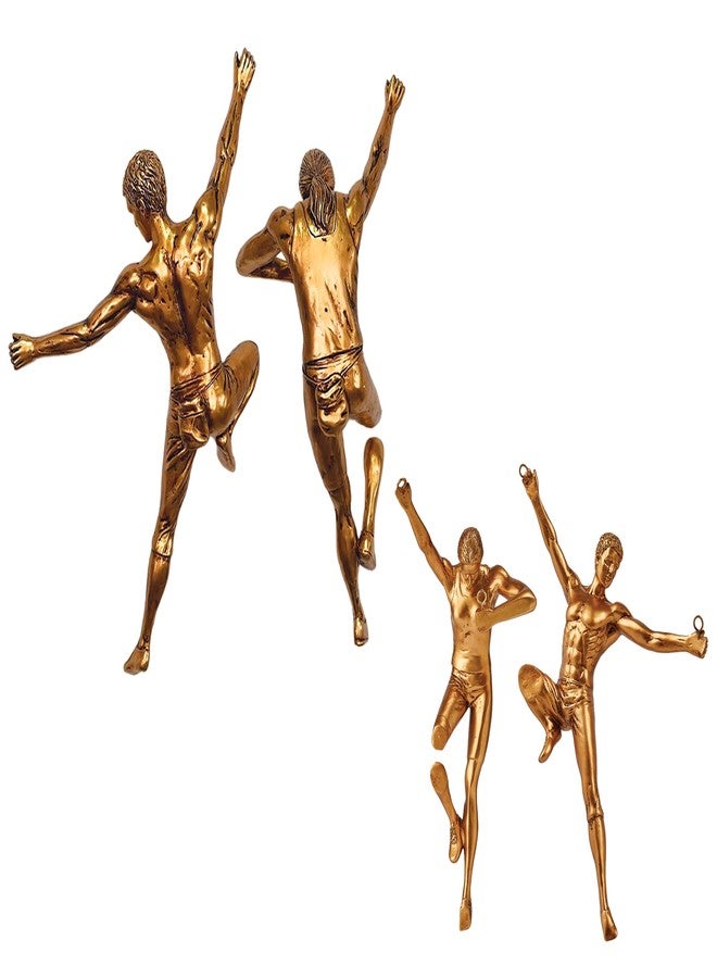 Gute Tall Rock Climbing Wall Sculpture Figures, Wall Art Decor Sculpture by Gute (Set of 2) 11.5" - Man & Woman - Marathon Rappelling Perfect Bedroom Home Office Company Décor Gift, Sports & Outdoors - Image 2