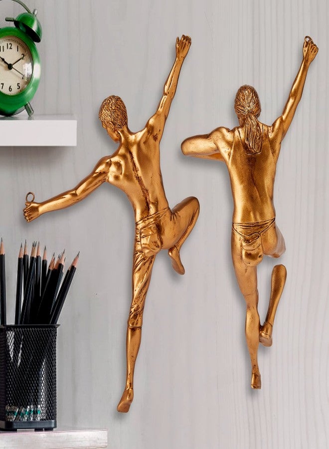 Gute Tall Rock Climbing Wall Sculpture Figures, Wall Art Decor Sculpture by Gute (Set of 2) 11.5" - Man & Woman - Marathon Rappelling Perfect Bedroom Home Office Company Décor Gift, Sports & Outdoors - Image 5