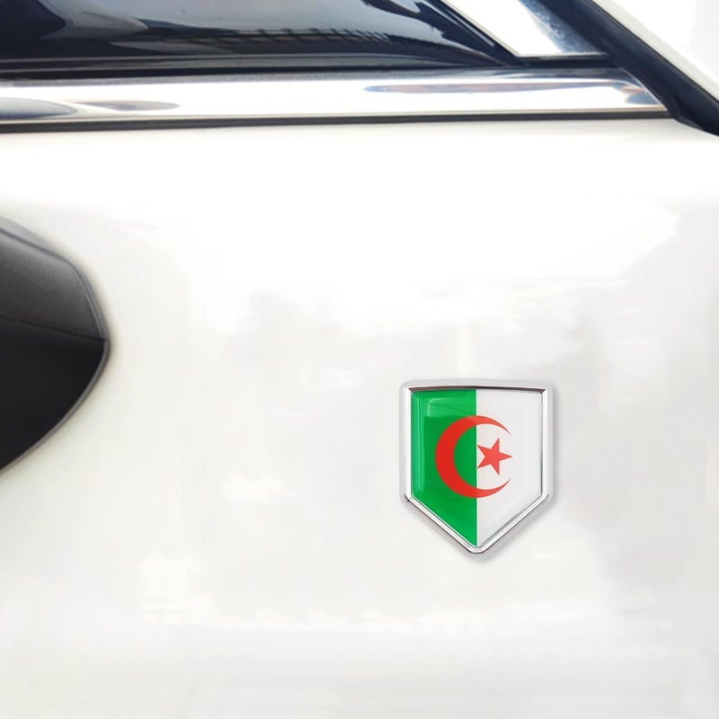 Overdecor 2 Pack Algeria Flag Decal Algerian Sticker Emblem Flags - Image 4