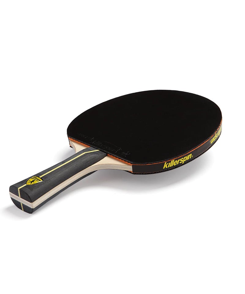 Killerspin Jet Black Ping Pong Paddle - Table Tennis Rackets for Beginner & Advanced Table Tennis Players - Flared Handle â€“ Control with Comfort - Image 3