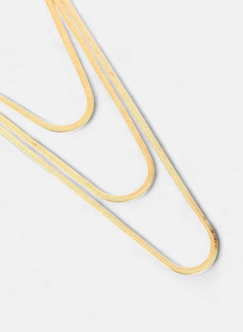 SOHI Snakechain Layered Artificial Necklace Jewellery - Image 5