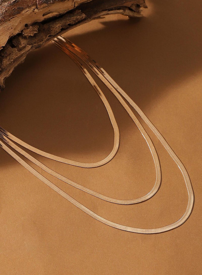 SOHI Snakechain Layered Artificial Necklace Jewellery - Image 2