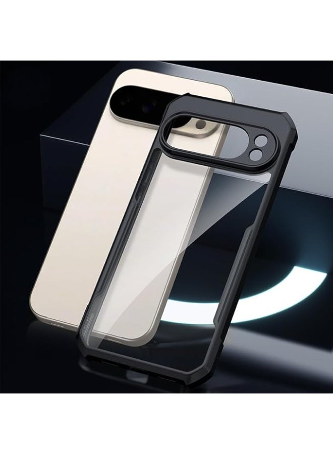 Phone Case for Google Pixel 10 Pro XL with Four Corners Airbag Technology,Translucent TPU Protection Cover with Black Side,Slim Non-Slip Grip,Anti-Fall - Image 5