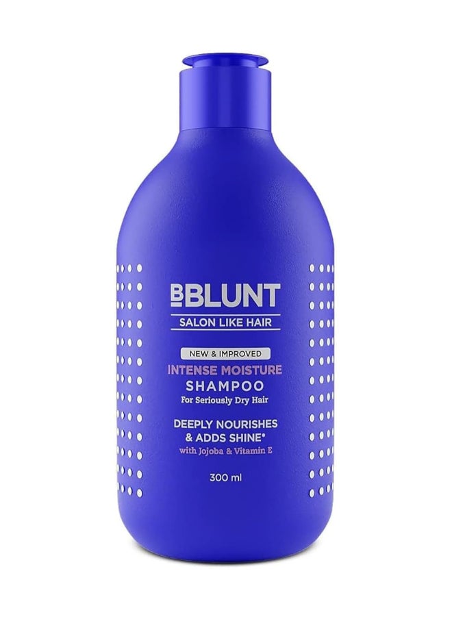 BBLUNT Intense Moisture Shampoo with Jojoba and Vitamin E for Dry & Frizzy Hair - 300 ml 