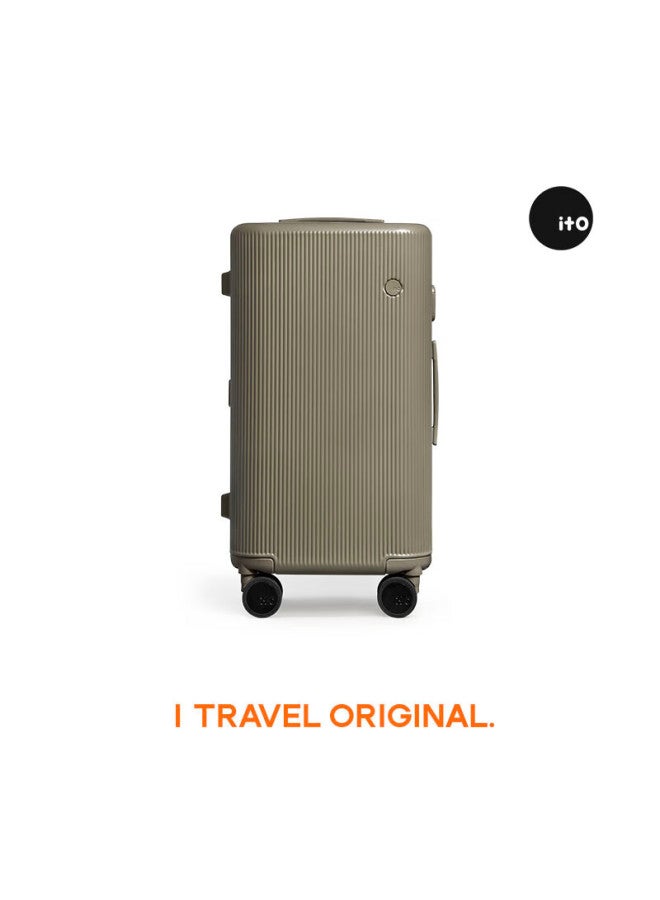 Ito Luggage Pistachio2 Large Capacity Suitcase For Men And Women, Check-in Luggage, Plain Gray, 20 Inches, Trunk - Image 1