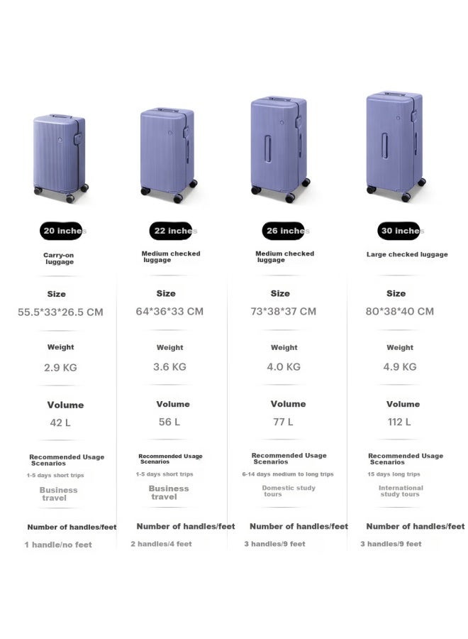 Ito Luggage Pistachio2 Large Capacity Suitcase For Men And Women, Check-in Luggage, Plain Gray, 20 Inches, Trunk - Image 2