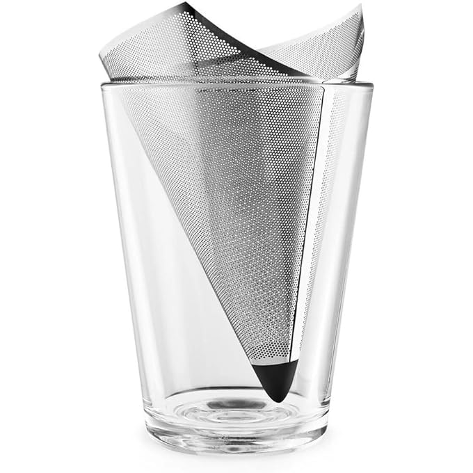 BS Eva Solo Conical Tea Filter  Stainless Steel Tea Infuser With Silicone Tip  EcoFriendly  Reusable Loose Leaf Tea Strainer  ScratchFree Design For Tea Cups  Flasks - Image 4