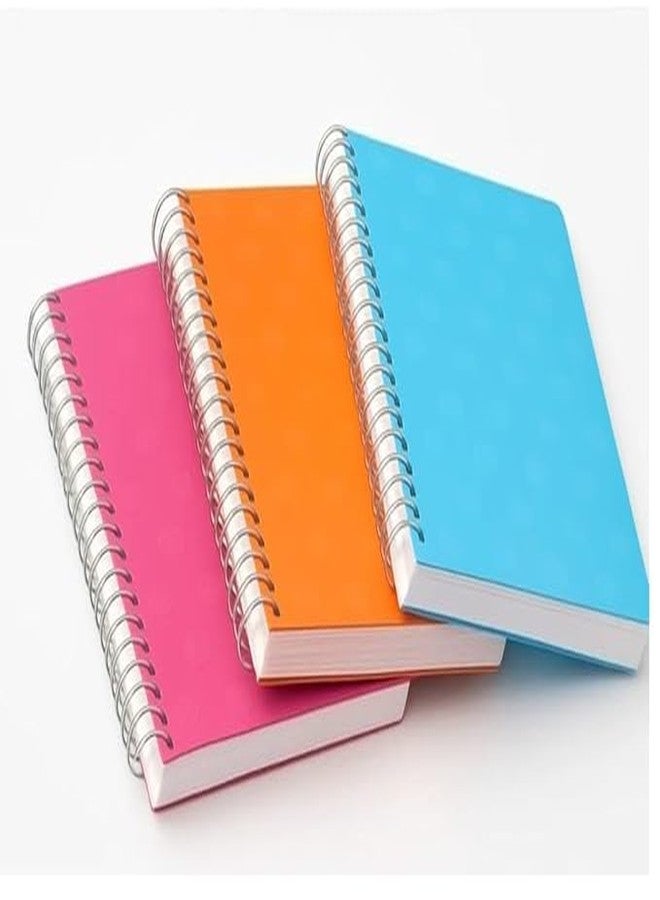 Spiral Notebook A4 Size Hard Cover/ 200 Pages White Ring/Multi Coloer Index/Pack Of -(3) Register Plain - Image 1