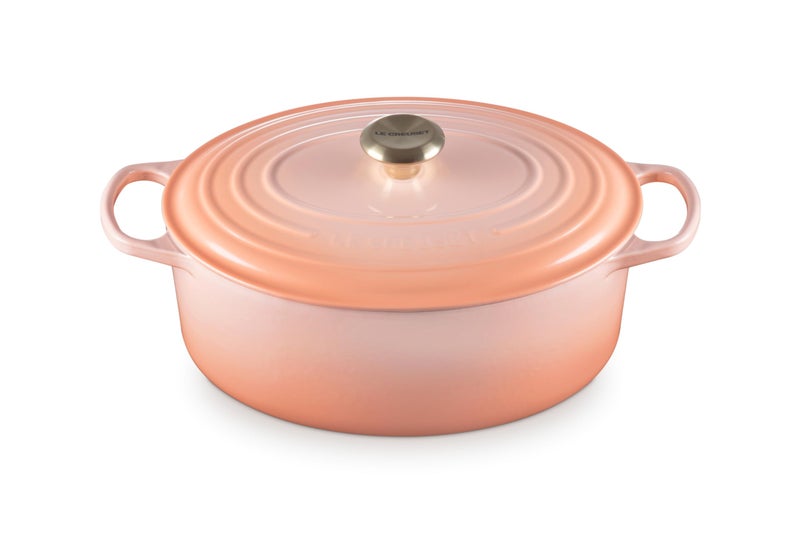 Le Creuset Le Creuset Enameled Cast Iron Signature Oval Dutch Oven 675qt Peche
