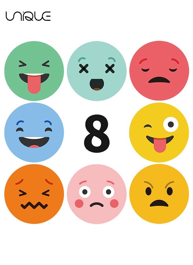 Unique 500-Piece Facial Expressions Stickers, Reward Stickers for Teachers Kids, Happy Face Rewards Stickers Circle Dots Stick Labels, Water Bottles, School, Home Etc, Party Supplies Stickers Roll  - Image 3