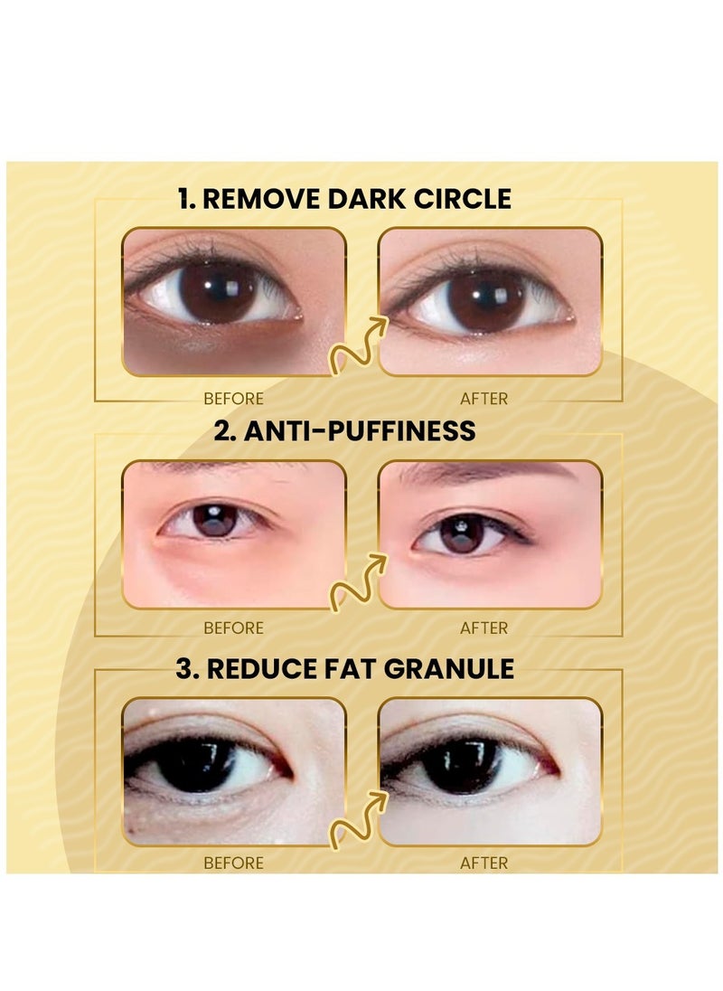 Kanza 120 Pcs Supplement Collagen Eye Mask (60 Pairs) Under Eye Patch for Eye Bags & Anti-Aging Treatment Reduces Dark Circles Puffiness Anti Wrinkle Eye Mask, Eye Gel Patch Hydrogel Eye Patch Set  - Image 4