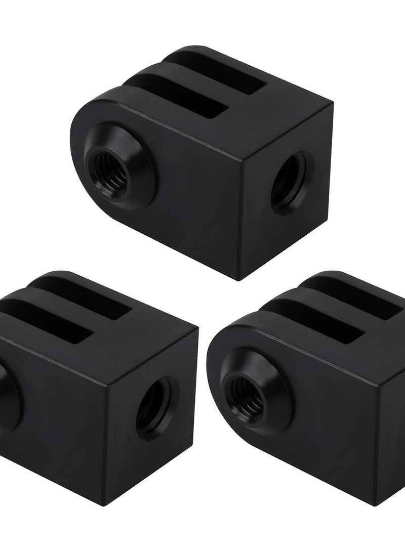 Excefore Aluminium Tripod Mount Adapter for GoPro - Securely Attach Your Action Camera with this 1/4 Screw Tripod Mount. Perfect for GoPro Session and Hero Models. (3 Pieces) - Image 1
