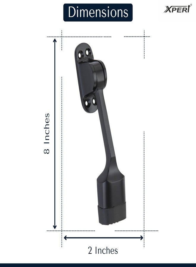 Xpert Brass Door Stopper (Pack of 1) Black Finish (8 Inches) - Door Stopper for Main Door & Gate Stopper - DS-25 (B) (Black) 8" - Image 4