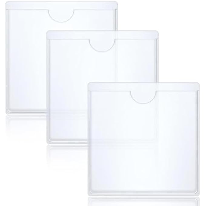 rayihni 3PCS Self-Adhesive Car Tax Disc & Parking Permit Holder for Car Windscreen, Clear Square PVC Badge Protector - Easy Stick-on Organiser for Permits and Tickets - Image 1