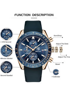 BENYAR Watches for Men Watch Quartz Luxury Chronograph Water Resistant Watch 5140  - Image 3