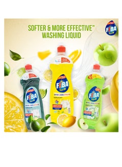 FEBA FEBA Dishwashing Liquid, 3-Pack Lemon, Lime & Apple - Powerful Grease, Cutting Dish Soap - 680ml Each - Kitchen Cleaner, Streak-Free Dishwashing Detergent for Dishes & Glassware  - Image 5